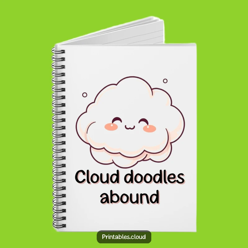 Giggling Cloud Notebook - Doodle Funny Misty Designs With Joy