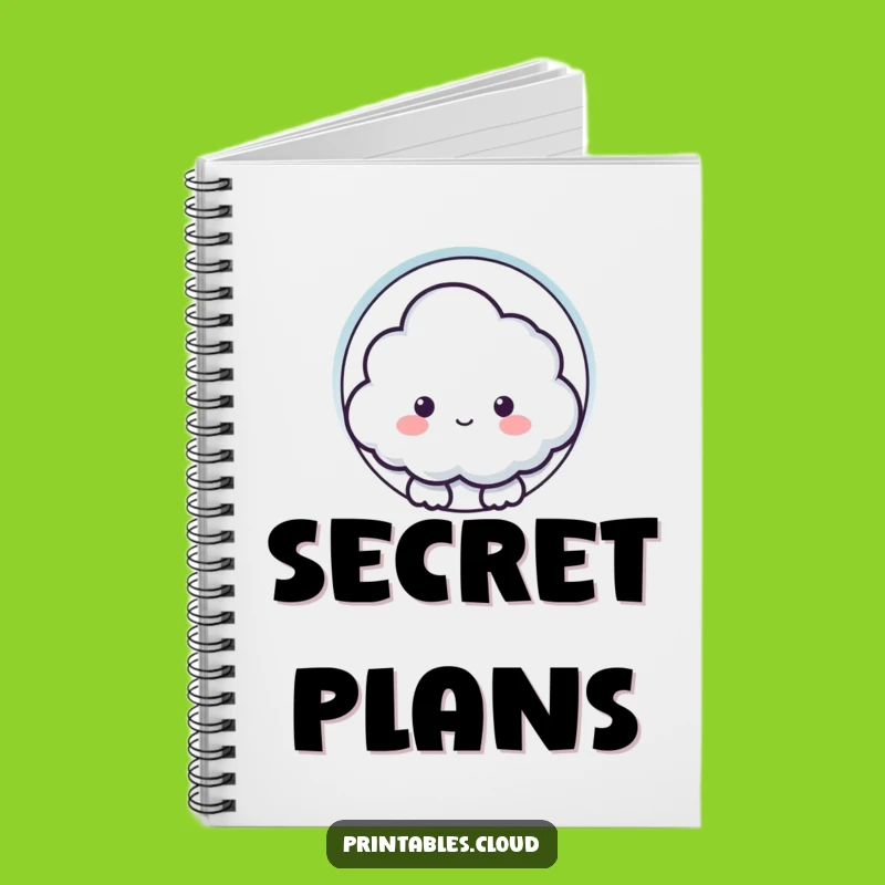 Funny Cloud Keyhole Notebook: Jot Down Ideas with Celestial Curiosity