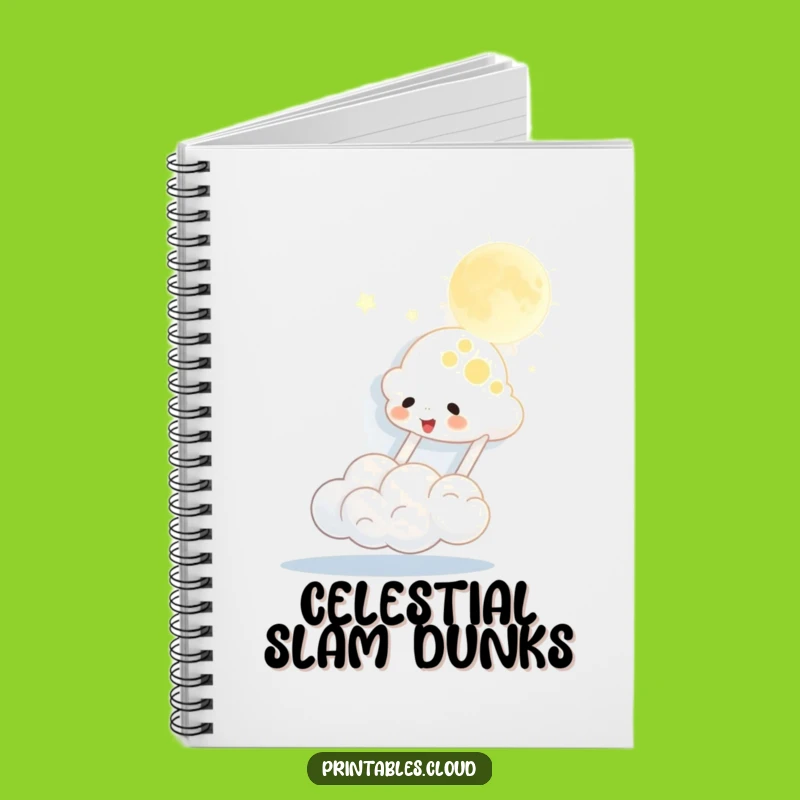 Funny Cloud Moon Notebook: Jot Down Ideas with Celestial Fun
