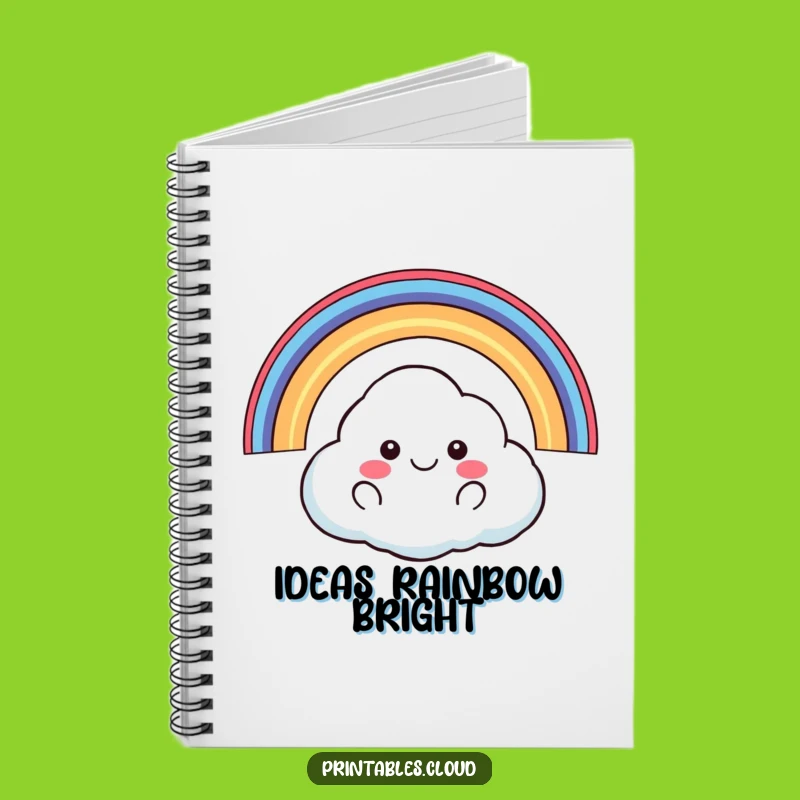 Funny Happy Cloud Notebook: Jot Down Joy With Rainbow Flair