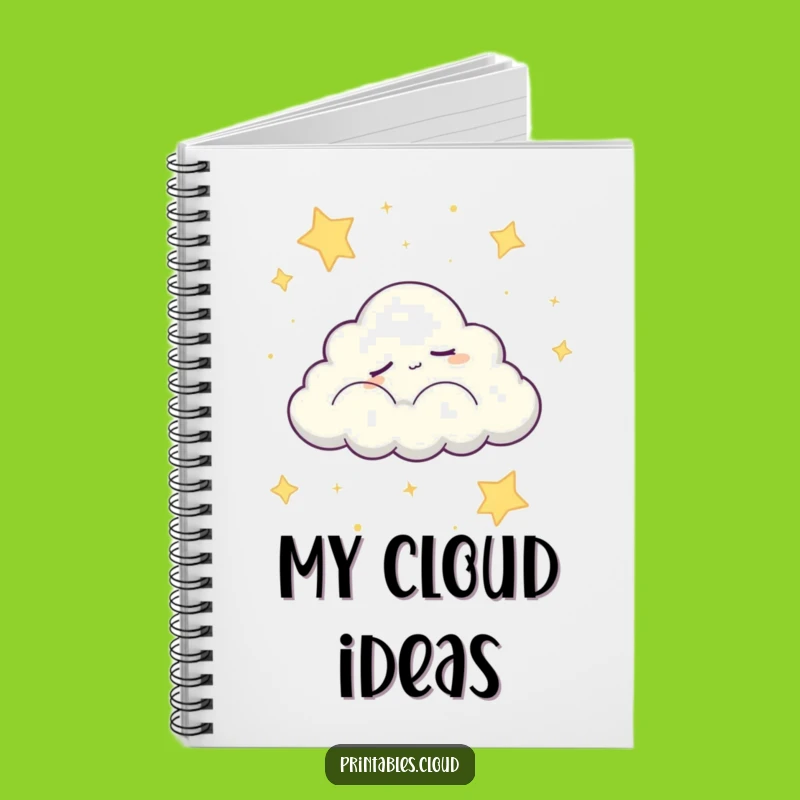 Funny Sleepy Cloud Notebook: Jot Down Dreams in Peaceful Style