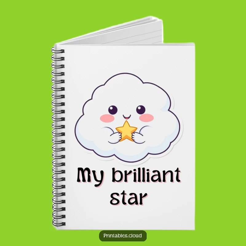 Funny Smiling Cloud Star Notebook - Capture Your Dreams and Ideas!