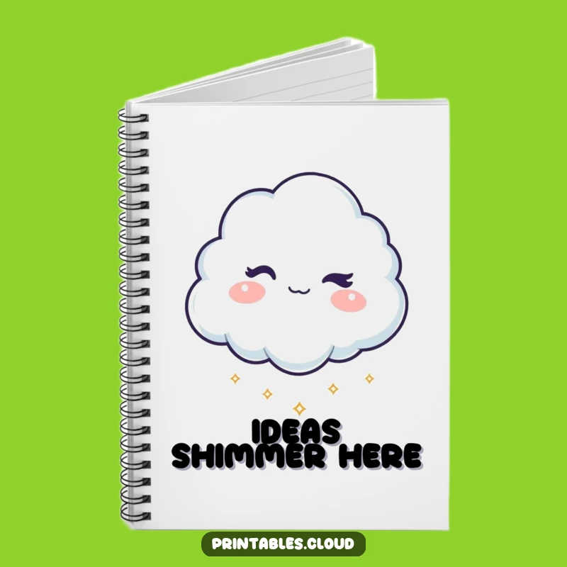 Funny Mischief Cloud Notebook: Jot Down Ideas with Sparkles, Gift
