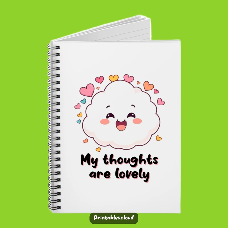 Funny Cloud Heart Rain Notebook: Jot Down Ideas with a Smile