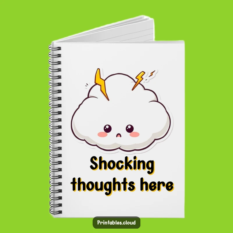 Funny Surprised Cloud Notebook: Jot Down Ideas with Shocking Wit and Charm