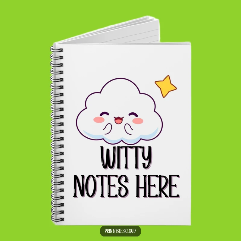 Funny Cloud Star Notebook: Jot Down Celestial Ideas Gift