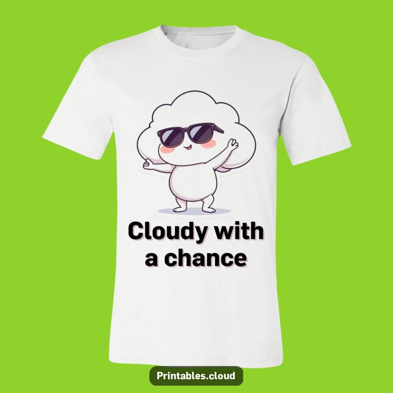 Funny Cool Cloud Yoga T-Shirt - Chill Pose Character Tee