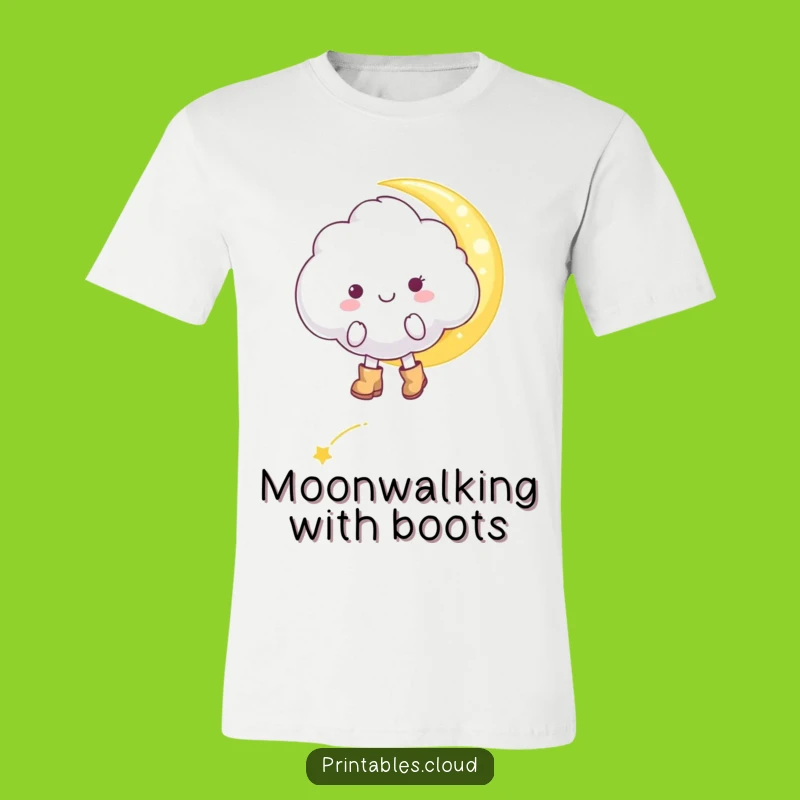 Funny Cheerful Cloud T-Shirt - Moonbeam Dancer Tee for Joyful Style