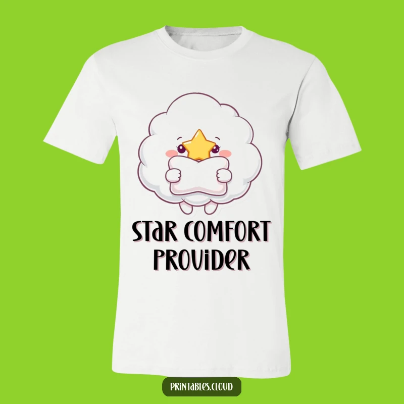 Funny Cloud Star Comfort T-Shirt - Wear Your Kindness and Joy