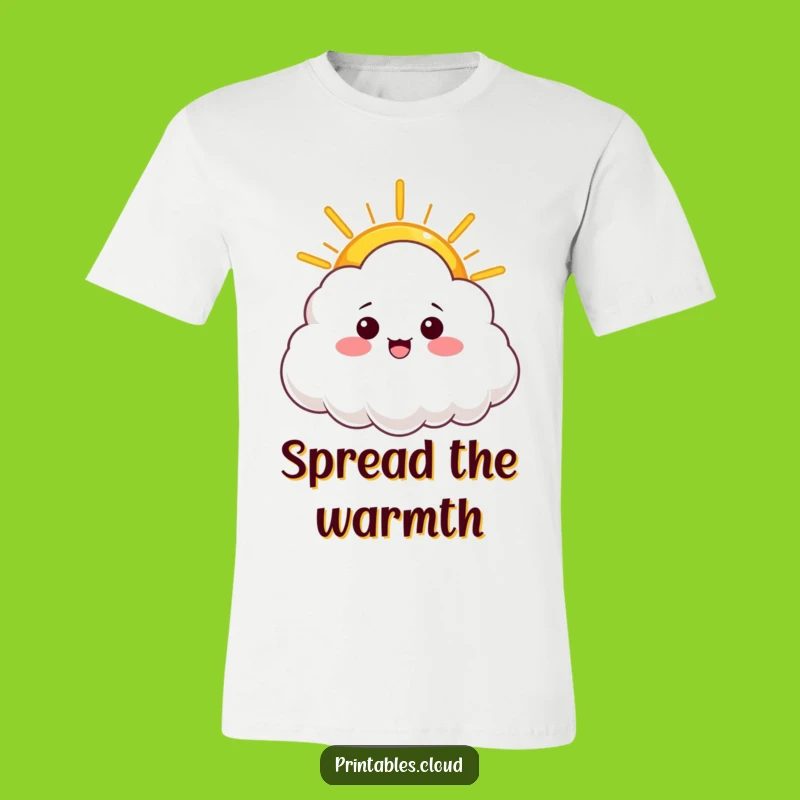 Funny Sunshine Cloud T-Shirt - Warm Ray Design, Hilarious Gift for Bright Personalities