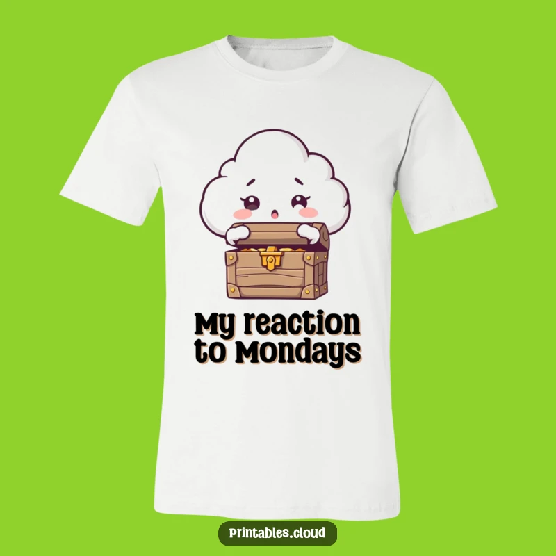 Funny Surprised Cloud Treasure T-Shirt - Discovery Character Gift for Explorers