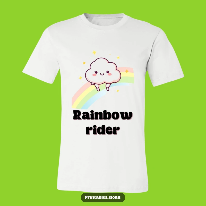 Funny Cloud Rainbow Bounce T-Shirt: Wearable Sunshine Gift