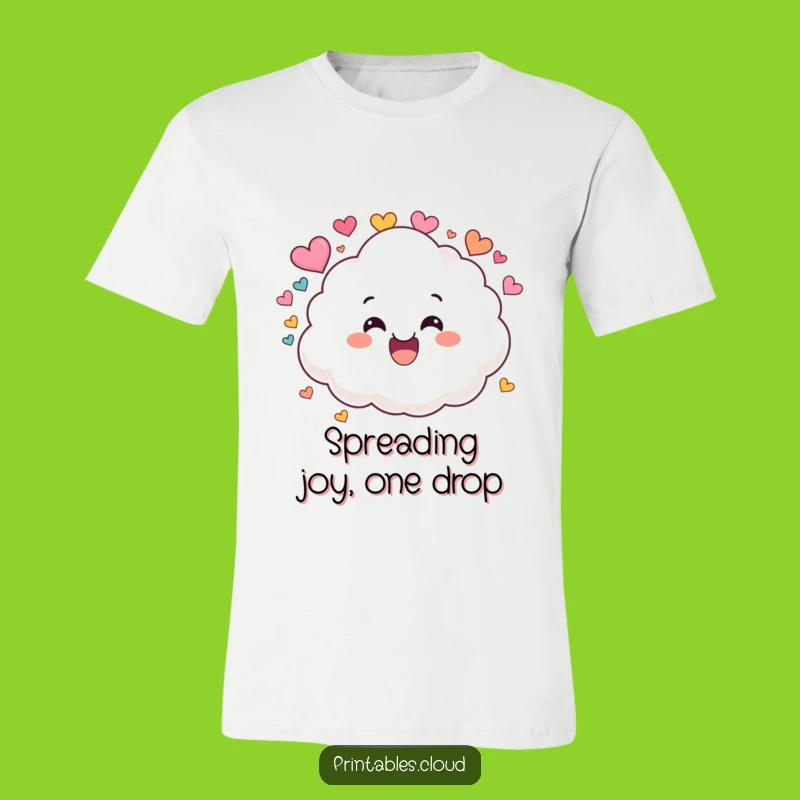 Funny Cloud Heart Rain T-Shirt: Wearable Joyful Art for All Ages