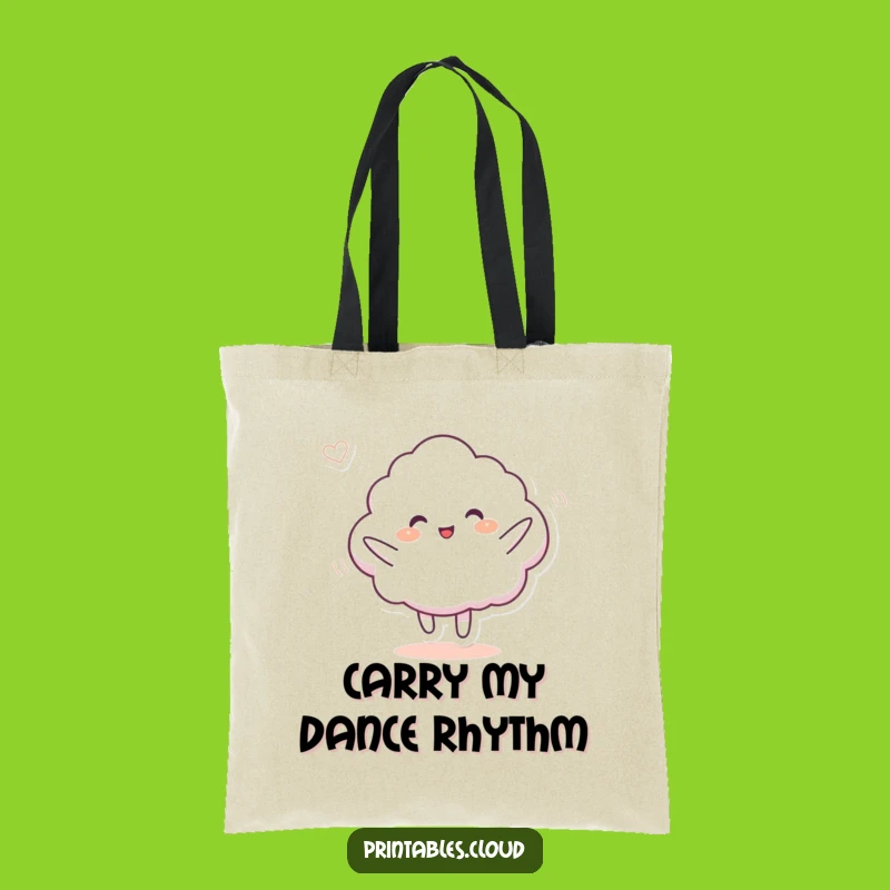 Funny Dancer's Tote Bag - Cloud Breeze Design, Humorous Gift for Groovers