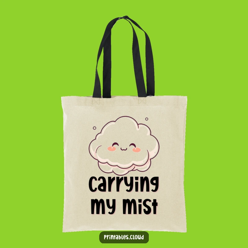 Funny Giggling Cloud Tote Bag - Carry Your Artistic Humor Everywhere