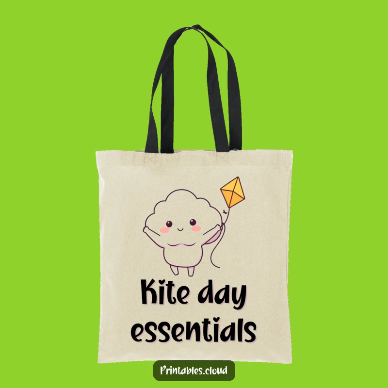 Funny Cloud Kite Rider Tote Bag - Carry Your Dreams with Style