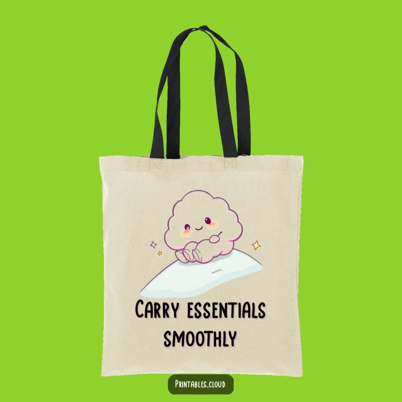 Funny Cloud Sliding Tote Bag: Humorous Accessory for Smooth Journeys