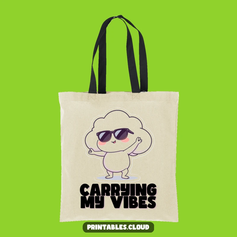 Funny Cool Cloud Yoga Tote Bag - Serene Carry-All Gift