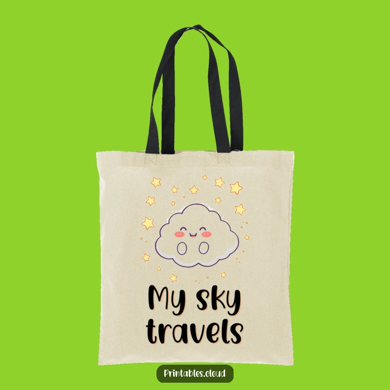 Funny Cloud Tote Bag: Sky Roller Design, Practical Funny Gift!